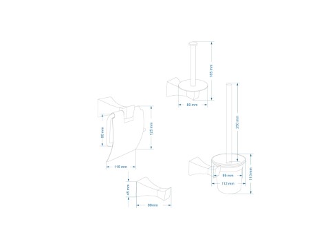 4-delig toiletaccessoire set - Aux